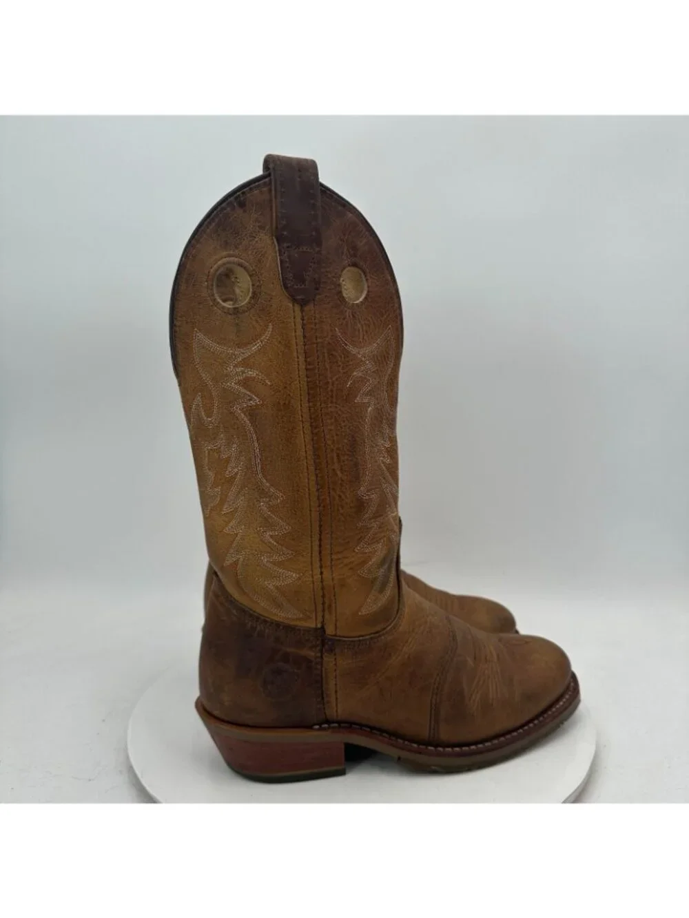 Double H UltraGel Ice Buckaro Men Size 7.5M DH5159 Brown Leather Cowboy Boot